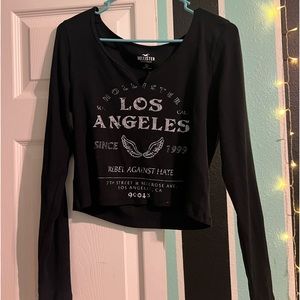 Cropped Hollister long sleeve top